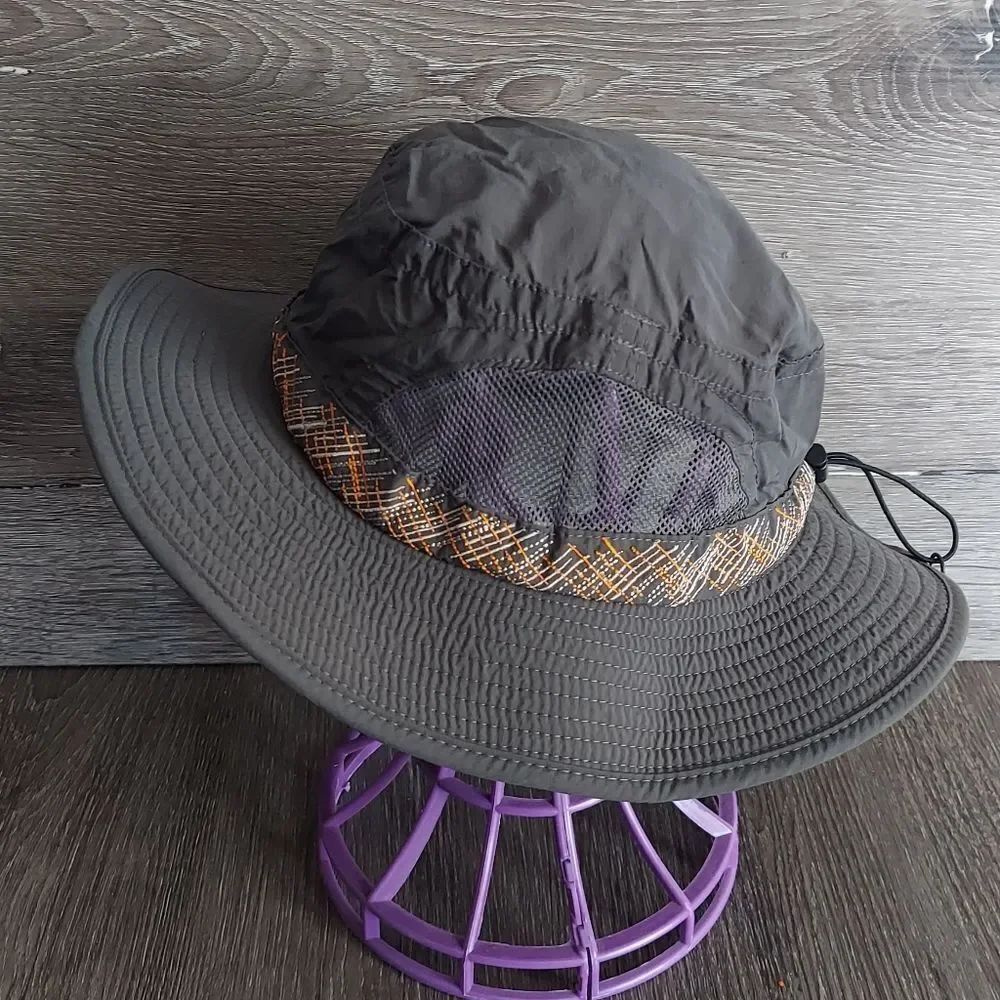REI Vented Bucket Safari Hat Outdoors Camping Hiking Fishing Gray Boys 7Y-14Y